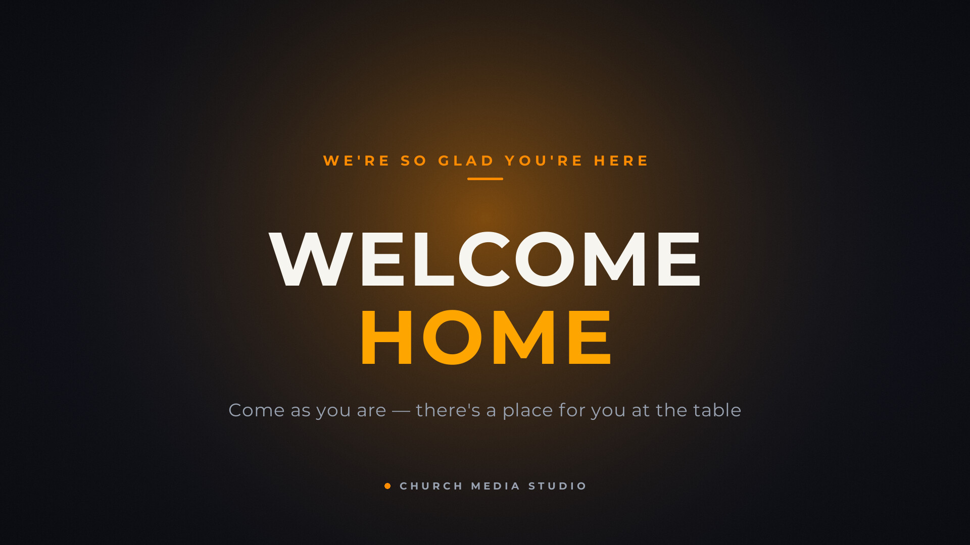 Sermon slide template preview: welcome slide