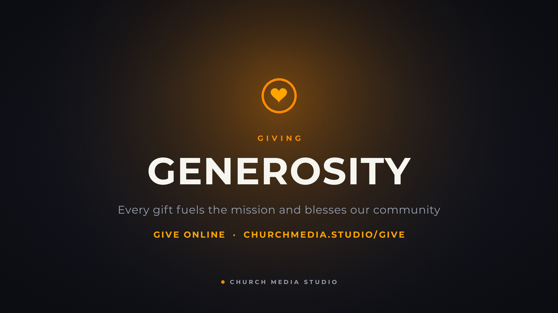 Sermon slide template preview: generosity slide