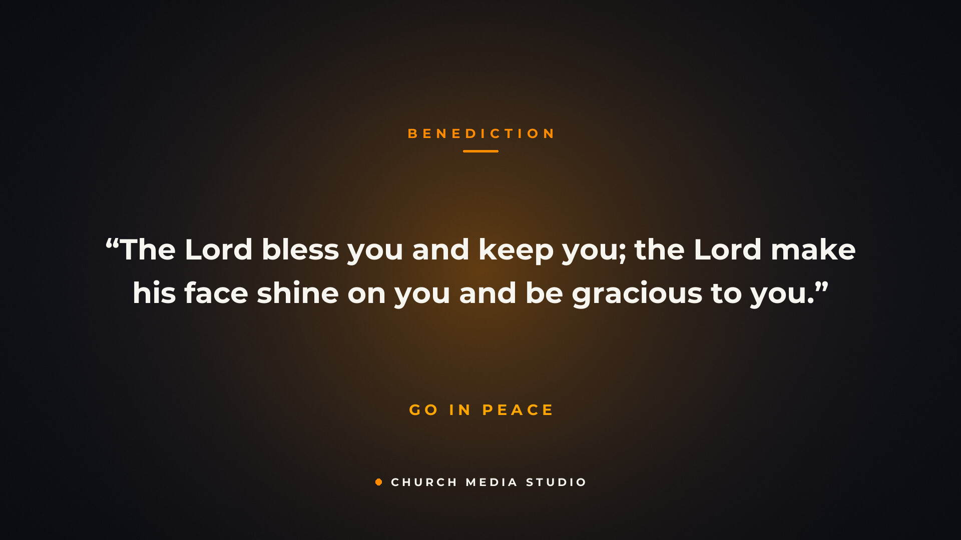 Sermon slide template preview: closing slide