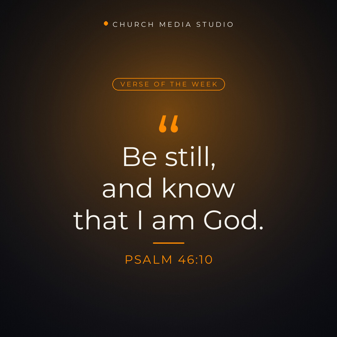 Church social media graphic: Verse — Psalm 46