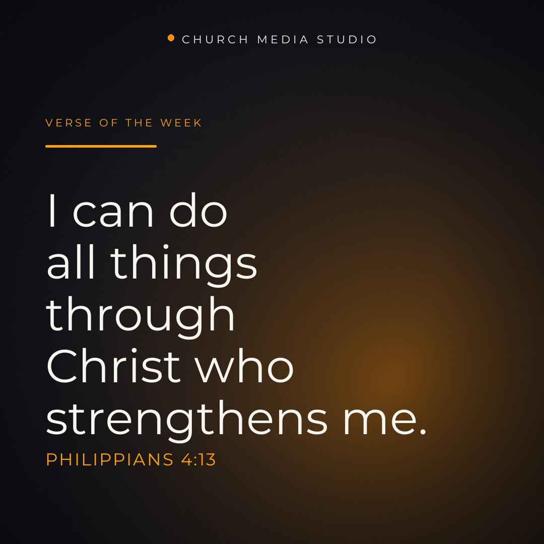 Church social media graphic: Verse — Philippians 4