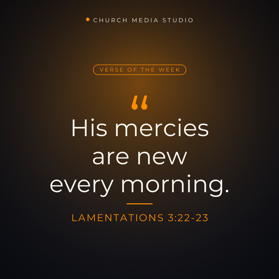 Church social media graphic: Verse — Lamentations