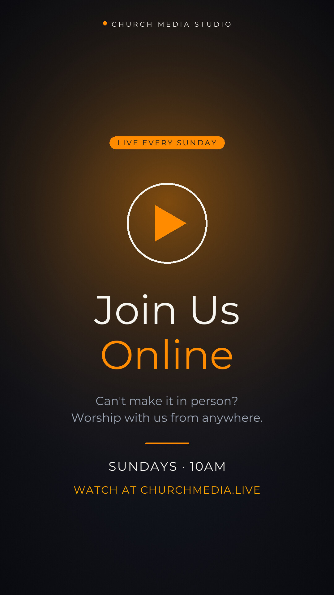 Church social media graphic: Join Online (Story)