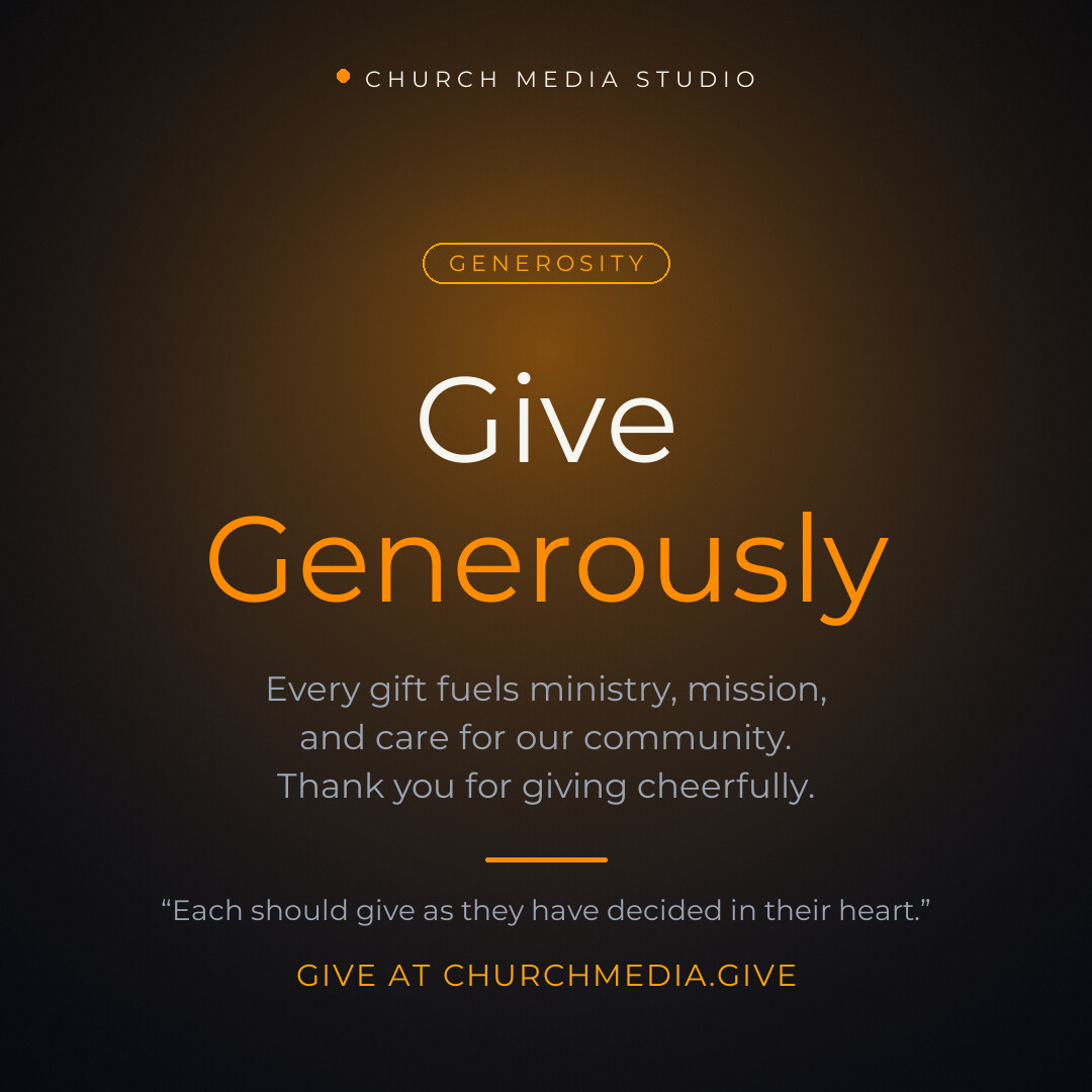 Church social media graphic: Giving